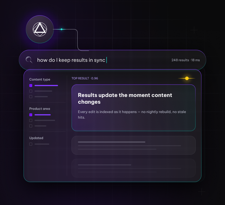 Search with facet filters